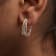 14K Tri-Toned Gold 1/3 Cttw Diamond Triple Hoop Earrings (I-J Color,
I2-I3 Clarity) - 22 MM