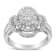 14K White Gold 1.0ctw Mixed Cut Diamond Floral Cluster Ring (H-I Color,
SI2-I1 Clarity)