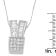 14K White Gold 1 1/3ctw Princess and Baguette Cut Diamond Pendant
w\chain(H-I, SI1-SI2)