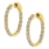 10K Yellow Gold Over Sterling Silver Diamond Hoop Earrings 2.0ctw