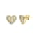 14K Yellow Gold Over Sterling Silver 1/2 Cttw Mixed Diamond Composite
Heart Shaped Stud Earring