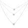 Sterling Silver 1/2ctw Round Diamond Medallion Multi-Strand 18"
Necklace (H-I Color, I2-I3 Clarity)