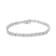Sterling Silver 2.75ctw Diamond Floral Cluster Link Bracelet