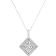 10K White Gold 1/2ctw Diamond Square Pendant w\chain(I-J, I2-I3)