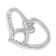 14K White Gold 1.0ctw White Diamond Awareness Ribbon & Open Heart
18" Pendant w\chain