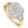 10K Yellow Gold Round and Baguette Cut Diamond Ballerina Ring (1/2 cttw,
I-J Color, SI2-I1 Clarity)