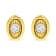 10K Yellow Gold Over Sterling Silver 1/10ctw Miracle-Set Diamond Circle
Shape Stud Earrings