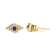 10K Yellow Gold Blue Sapphire and Diamond Accent Evil Eye Stud Earring
(H-I Color, I1-I2 Clarity)