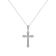 Sterling Silver 1/4ctw Round-Cut Diamond Cross 18" Pendant
w\chain(I-J Color, I3-Promo Quality)