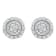 10K White Gold 1/2ctw Double Halo Brilliant Round-Cut Diamond Stud Earrings