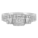 14K White Gold Round and Princess-Cut Diamond Ring (1 Cttw, H-I Color,
I1-I2 Clarity)