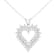 Sterling Silver 3.0ctw Round Diamond Cluster Heart 18" Pendant
w\chain(K-L Color, I1-I2 Clarity)