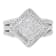 Sterling Silver 2/5ctw Princess Cut Diamond Cluster Composite Ring (H-I
Color, SI1-SI2 Clarity)