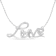 Sterling Silver 1/4 Cttw Diamond Cursive "Love" 18"
Pendant Necklace (H-I Color, I1-I2 Clarity)