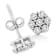 Sterling Silver 1.0ctw Lab Grown Brilliant Round Cut Diamond Floral
Cluster Stud Earrings