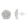 10KT White Gold Diamond Flower Stud Earring (1/2 cttw, I-J Color, I1-I2 Clarity)