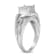 10K White Gold 1/3ctw Invisible Set Princess-cut Diamond Bypass Ring
(H-I Color, SI1-SI2 Clarity)