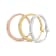 14K Tri-Toned Gold 1/3 Cttw Diamond Triple Hoop Earrings (I-J Color,
I2-I3 Clarity) - 22 MM