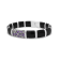 Sterling Silver Black and Brown Enamel 1/3ctw Diamonds and Sapphire
Bangle Bracelet