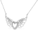 .925 Sterling Silver Pave-Set Diamond Accent Fairy Wing 18" Heart
Pendant Necklace