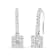 14K White 1/2ctw Round Diamond Halo Dangle Hook Earring