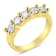 14K Yellow Gold Over Sterling Silver 1.0ctw Diamond 5 Stone Ring (J-K
Color, I1-I2 Clarity)