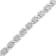 14K White Gold 6-1/3ctw Round Brilliant-Cut Diamond Round Cluster and
X-Link Tennis Bracelet