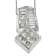 14K White Gold 1 1/2ctw Princess and Baguette Cut Diamond Multi-shape
Pendant Necklace