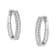 10K White Gold Diamond Hoop Earring 1.0ctw