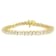 18K Yellow Gold 3.0ctw Round Cut Diamond Tennis Bracelet