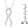 Sterling Silver 1/10ctw Diamond Ribbon Pendant w\chain (H-I, I1-I2)