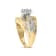 14K Yellow Gold 2-1/3ctw Diamond Cluster Band Engagement Ring &
Wedding Band Set Size 7