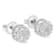 Sterling Silver Diamond Cluster Stud Earrings .15ctw