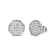 10K White Gold 7/8 Cttw Princess Diamond Composite Octagon Shaped Stud Earrings