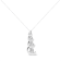 Sterling Silver Espira 1/4ctw Diamond Swirl Shape Pendant w\chain (I-J, I2-I3)