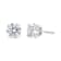 14K White Gold 1 1/2ctw Lab Grown Diamond Solitaire Stud Earrings with Screwbacks