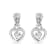 14K White Gold 1/6 Cttw Diamond Dangle Heart Stud Earrings (H-I, SI2-I1)