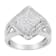Sterling Silver 2/5ctw Princess Cut Diamond Cluster Composite Ring (H-I
Color, SI1-SI2 Clarity)