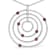 18K White Gold Round Red Ruby Gemstone and Round Diamonds Spiral
Statement Pendant Necklace
