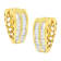 10K Yellow Gold 1/2ctw Diamond Huggie Heart Hoop Earrings