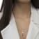 14K White Gold 1 1/3ctw White and Treated Blue Diamond Pendant With
Chain(H-I, SI2-I1)