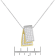 14K Two-tone Gold 1.0ctw Princess Diamond Foldover Box Pendant
w\chain(H-I Color, SI2-I1 Clarity)