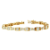 14K Yellow Gold 5.75ctw Princess and Baguette Cut Diamond Bow Bracelet