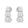 14K White Gold 7/8ctw Round and Baguette-cut Diamond Earrings