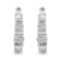 Sterling Silver 1/2ctw Lab Grown Round Diamond Floral Cluster Hoop Earrings