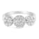 14K White Gold 1-1/4ctw Diamond Three Round Floral Cluster Ring (H-I
Color, SI2-I1 Clarity)