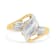 10K Yellow and White Gold 1/15ctw Round Diamond Bypass Ring (I2 Color,
I-J Clarity) - Size 7