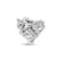 10K White Gold 1/4ctw Diamond 3 Stone Heart Shaped Pendant w\chain
18"(J-K Color, I1-I2 Clarity)