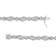 Sterling Silver 1.0ctw Diamond Double Leaf and Bezel Link Bracelet