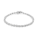 Sterling Silver .10ctw Round-Cut Diamond Pear Link Bracelet